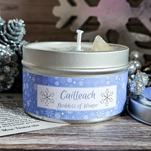 Load image into Gallery viewer, The Cailleach Goddess of Winter Candle (Winter Woods) - 6 oz