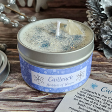 Load image into Gallery viewer, The Cailleach Goddess of Winter Candle (Winter Woods) - 6 oz