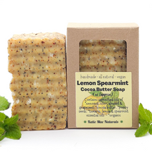 Load image into Gallery viewer, Vegan lemon spearmint handmade soap