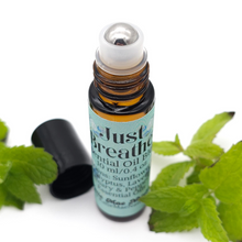 Load image into Gallery viewer, Just Breathe Essential Oil Blend Roll On - Eucalyptus, Peppermint, Rosemary, and Lavender