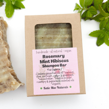 Load image into Gallery viewer, Rosemary Mint Hibiscus Vegan Shampoo Bar