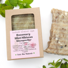 Load image into Gallery viewer, Rosemary Mint Hibiscus Vegan Shampoo Bar