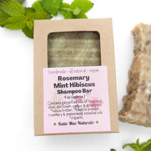 Load image into Gallery viewer, Rosemary Mint Hibiscus Vegan Shampoo Bar