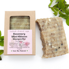 Load image into Gallery viewer, Rosemary Mint Hibiscus Vegan Shampoo Bar