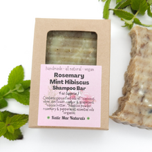 Load image into Gallery viewer, Rosemary Mint Hibiscus Vegan Shampoo Bar