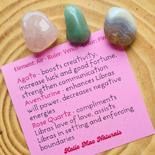Load image into Gallery viewer, Set of 3 crystals for Libra