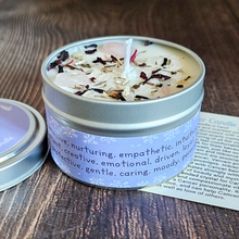 Load image into Gallery viewer, Hand poured soy wax candle for zodiac sign cancer