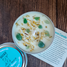 Load image into Gallery viewer, Pisces soy candle with crystals