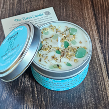 Load image into Gallery viewer, Pisces candle with aventurine