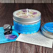 Load image into Gallery viewer, Aquarius candle and gemstones set