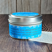 Load image into Gallery viewer, Hand poured soy wax candle for zodiac sign Aquarius