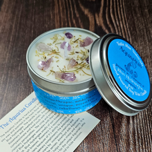 Load image into Gallery viewer, Aquarius candle with gemstones