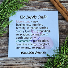 Load image into Gallery viewer, The imbolc candle description card