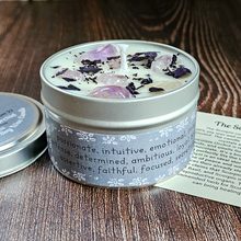 Load image into Gallery viewer, Scorpio soy candle with amethyst