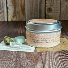 Load image into Gallery viewer, Virgo candle and crystal gift set