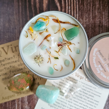 Load image into Gallery viewer, Virgo candle and gemstones gift set