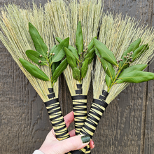 Load image into Gallery viewer, Handmade Hawktail Whisk Broom with Bay Leaf - Decorative Broom