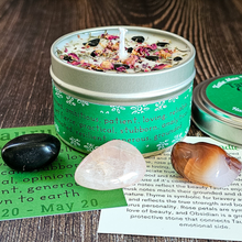 Load image into Gallery viewer, Taurus soy candle and gemstones gift set