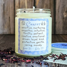 Load image into Gallery viewer, Candle for zodiac sign cancer