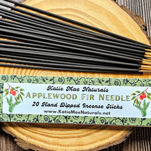 Load image into Gallery viewer, Applewood fir needle hand dipped incense sticks