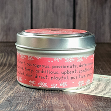 Load image into Gallery viewer, Aries soy candle with crystals
