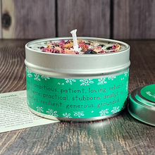Load image into Gallery viewer, Taurus soy wax candle with crystals