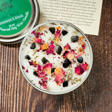 Load image into Gallery viewer, Taurus soy candle with crystals