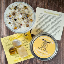 Load image into Gallery viewer, Gemini candle and crystals gift set