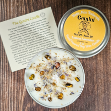 Load image into Gallery viewer, Gemini candle with gemstones