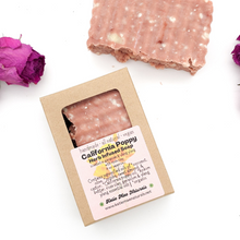 Load image into Gallery viewer, California Poppy Herb Infused Soap with Rose Clay - Geranium and Ylang Ylang Scent