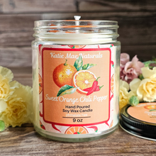 Load image into Gallery viewer, Sweet Orange Chili Pepper Soy Wax Candle - 9 oz
