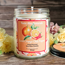 Load image into Gallery viewer, Sweet Orange Chili Pepper Soy Wax Candle - 9 oz