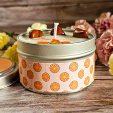 Load image into Gallery viewer, Sweet Orange Chili Pepper Soy Wax Candle with crystals