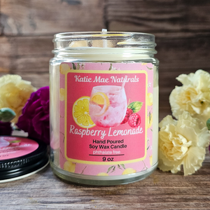 Raspberry Lemonade Soy Wax Candle - 9 oz