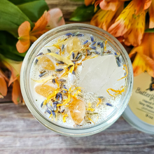 Load image into Gallery viewer, Summer solstice candle with crystals