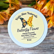Load image into Gallery viewer, Butterfly flower scented summer solstice candle