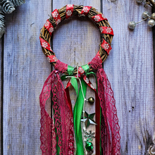 Load image into Gallery viewer, Yule Witches Bells Christmas Door Wreath