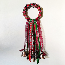 Load image into Gallery viewer, Yule Witches Bells Christmas Door Wreath