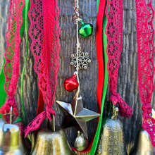 Load image into Gallery viewer, Yule Witches Bells Christmas Door Wreath