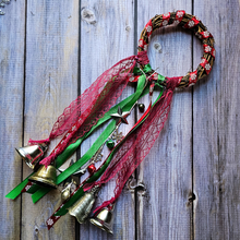 Load image into Gallery viewer, Yule Witches Bells Christmas Door Wreath