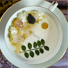Load image into Gallery viewer, Ginger Jasmine Tea Cup Candle with Crystals