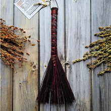 Load image into Gallery viewer, Mini Hawk Tail Whisk Broom in Red and Black