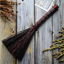 Load image into Gallery viewer, Mini Hawk Tail Whisk Broom in Red and Black