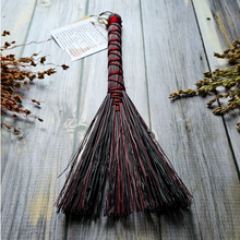 Load image into Gallery viewer, Mini Hawk Tail Whisk Broom in Red and Black