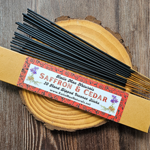 Load image into Gallery viewer, Saffron and Cedar Hand Dipped Incense Sticks