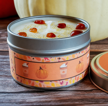 Load image into Gallery viewer, Spiced Pumpkin Latte Soy Candle – Cozy Fall Handcrafted Candle