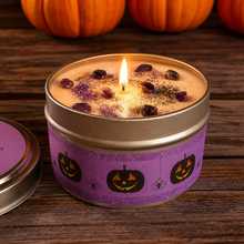 Load image into Gallery viewer, Tricks or Treats Soy Candle – Sweet Pumpkin Candy Handcrafted Candle