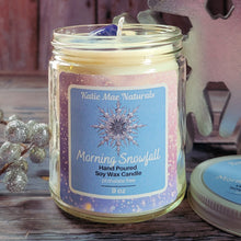 Load image into Gallery viewer, Morning Snowfall Soy Candle – Fresh Winter Pine Handcrafted Candle