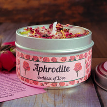 Load image into Gallery viewer, Aphrodite Goddess Candle – Crystal Candle Inspired by the Goddess of Love & Beauty