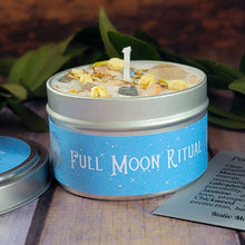 Load image into Gallery viewer, Full Moon Ritual Candle – Crystal Candle for Reflection, Intuition & Moon Rituals